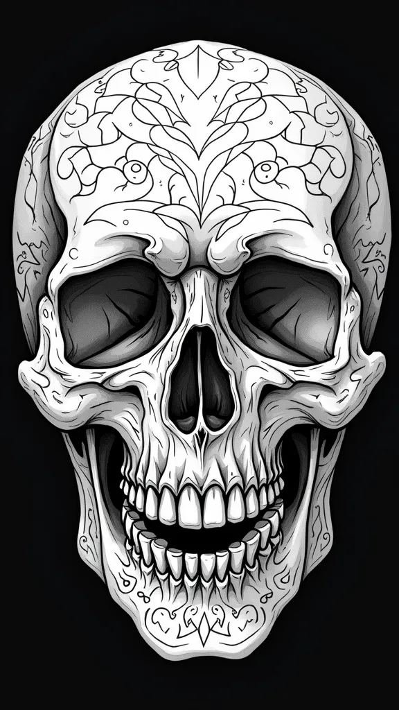 free skull coloring pages